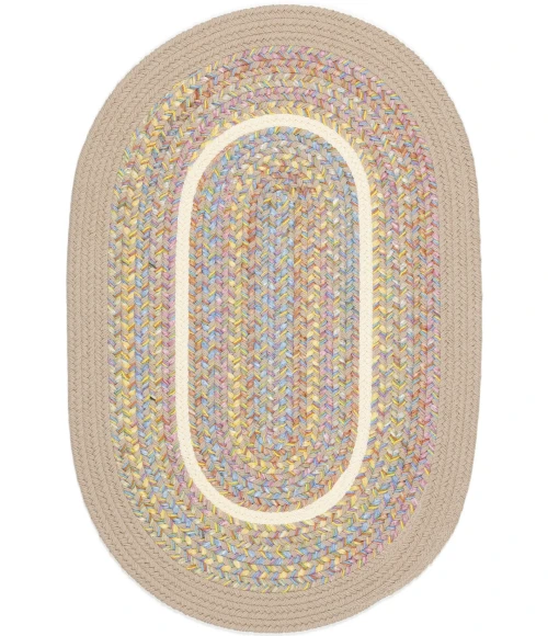 Rhody Kids' Isle SandBeige KI03 10 ft. X 13 ft. Oval Rug