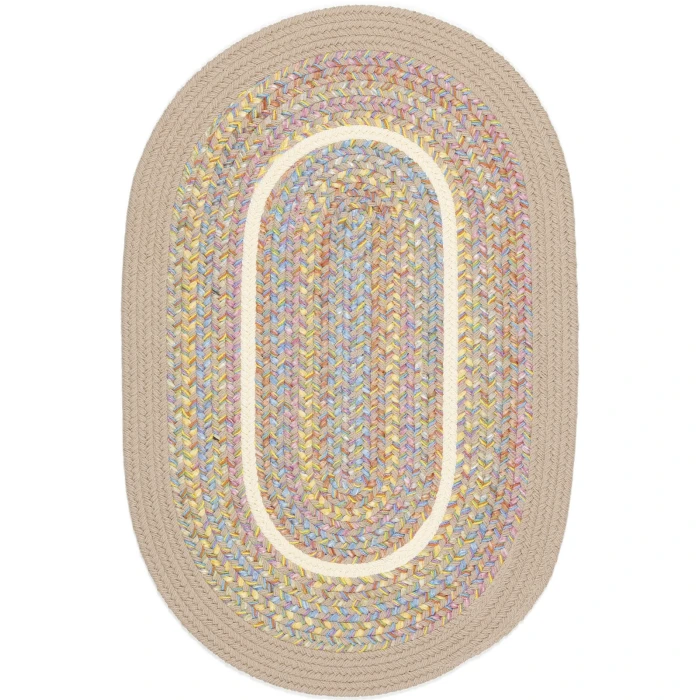 Rhody Kids' Isle SandBeige KI03 2 ft. X 3 ft. Oval Rug