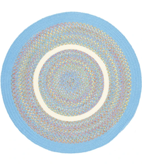 Rhody Kids' Isle Aqua Blue KI07 10 ft. X 10 ft. Round Rug