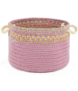 Rhody Kids' Isle Pink KI08 18 in. X 12 in. Basket Braided Rug