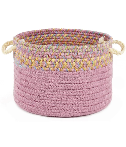 Rhody Kids' Isle Pink KI08 18 in. X 12 in. Basket Rug