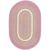 Rhody Kids' Isle Pink KI08 8 ft. X 11 ft. Oval Braided Rug