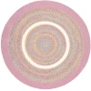 Rhody Kids' Isle Pink KI08 10 ft. X 10 ft. Round Braided Rug