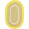 Rhody Kids' Isle Yellow KI14 8 ft. X 11 ft. Oval Braided Rug
