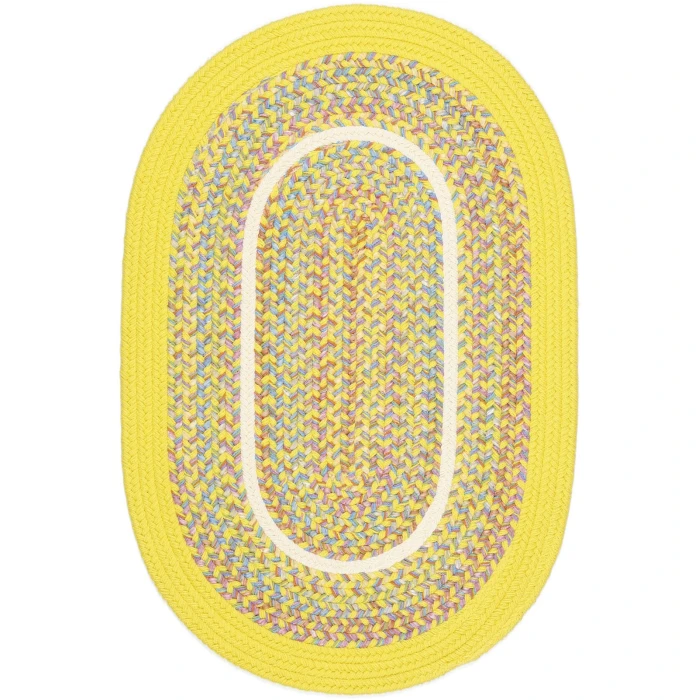 Rhody Kids' Isle Yellow KI14 3 ft. X 5 ft. Oval Rug
