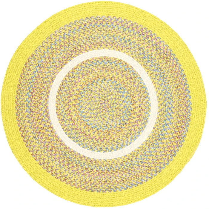 Rhody Kids' Isle Yellow KI14 4 ft. X 4 ft. Round Rug