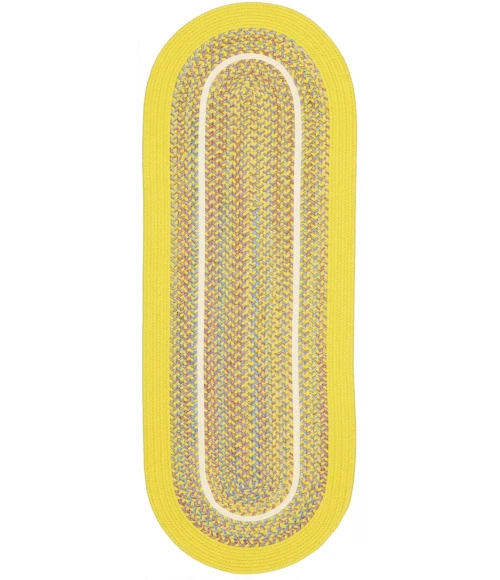 Rhody Kids' Isle Yellow KI14 2 ft. X 4 ft. Oval Runner Rug