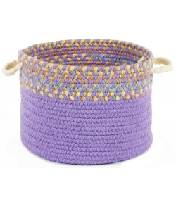 Rhody Kids' Isle Violet KI15 10 in. X 8 in. Basket Braided Rug