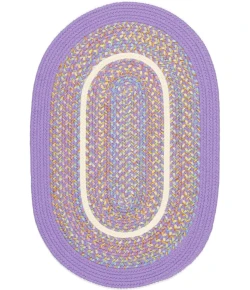 Rhody Kids' Isle Violet KI15 3 ft. X 5 ft. Oval Braided Rug