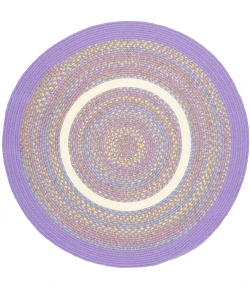Rhody Kids' Isle Violet KI15 4 ft. X 4 ft. Round Braided Rug