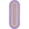 Rhody Kids' Isle Violet KI15 2 ft. X 4 ft. Oval Runner Braided Rug