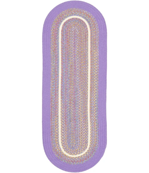 Rhody Kids' Isle Violet KI15 2 ft. X 8 ft. Oval Runner Rug