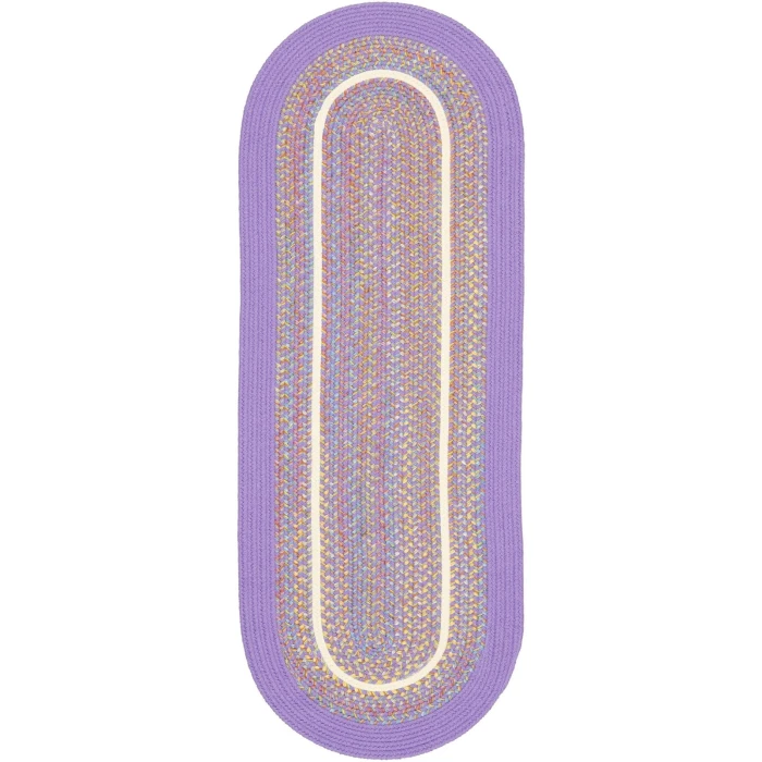 Rhody Kids' Isle Violet KI15 2 ft. X 6 ft. Oval Runner Rug