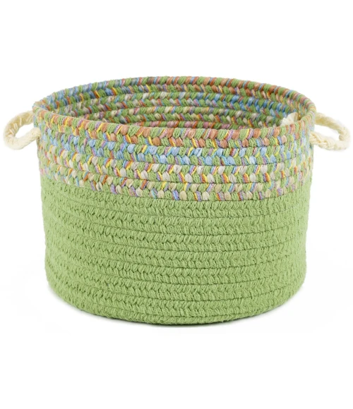 Rhody Kids' Isle Lime KI44 10 in. X 8 in. Basket Rug