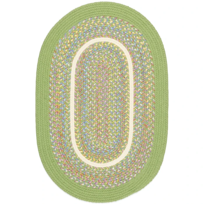 Rhody Kids' Isle Lime KI44 8 ft. X 11 ft. Oval Rug