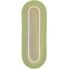 Rhody Kids' Isle Lime KI44 2 ft. X 4 ft. Oval Runner Braided Rug