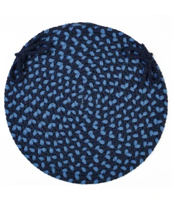 Rhody Manhattan Evening Sky MA14 15 in. X 15 in. Chair Pad Set-of-4 Braided Rug