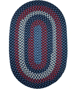 Rhody Manhattan Evening Sky MA14 5 ft. X 8 ft. Oval Braided Rug