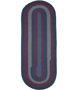Rhody Manhattan Evening Sky MA14 2 ft. X 8 ft. Oval Runner Braided Rug