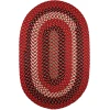 Rhody Manhattan Red Brick MA44 4 ft. X 6 ft. Oval Braided Rug