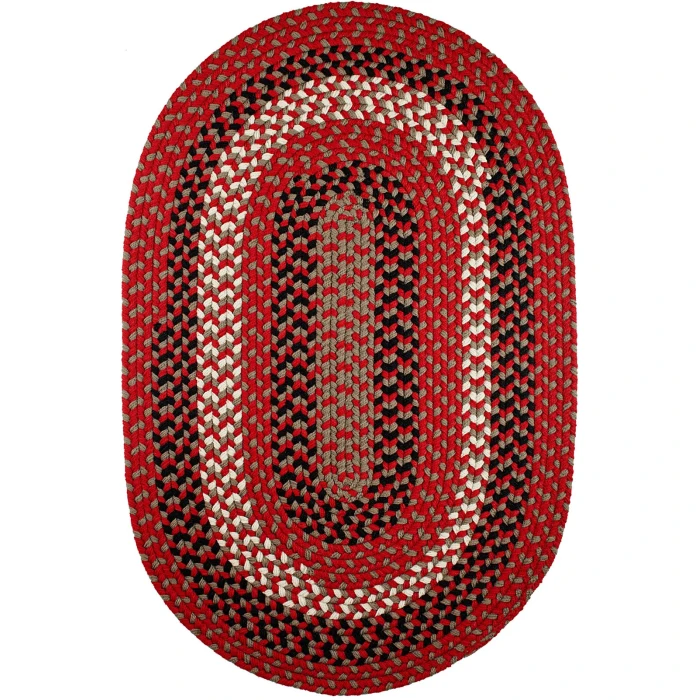 Rhody Manhattan Red Brick MA44 3 ft. X 5 ft. Oval Rug