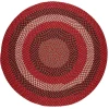 Rhody Manhattan Red Brick MA44 10 ft. X 10 ft. Round Braided Rug