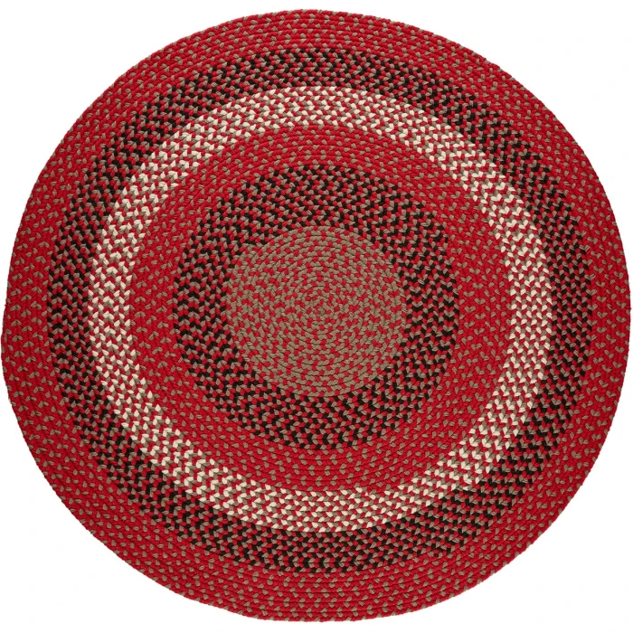 Rhody Manhattan Red Brick MA44 6 ft. X 6 ft. Round Rug
