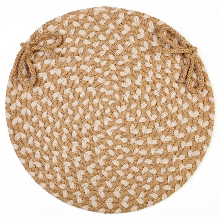 Rhody Manhattan Natural MA54 15 in. X 15 in. Chair Pad Set-of-4 Rug
