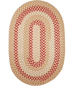 Rhody Manhattan Natural MA54 4 ft. X 6 ft. Oval Braided Rug