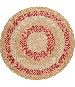 Rhody Manhattan Natural MA54 4 ft. X 4 ft. Round Braided Rug