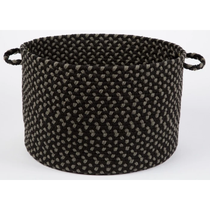 Rhody Manhattan Black Satin MA84 18 in. X 12 in. Basket Rug