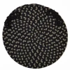 Rhody Manhattan Black Satin MA84 15 in. X 15 in. Chair Pad Braided Rug