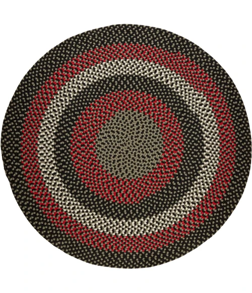 Rhody Manhattan Black Satin MA84 8 ft. X 8 ft. Round Rug