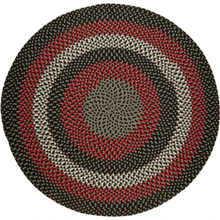 Rhody Manhattan Black Satin MA84 4 ft. X 4 ft. Round Rug