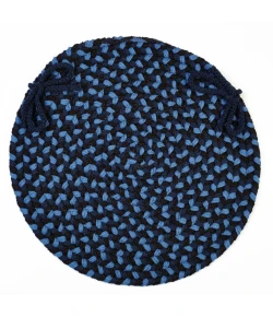 Rhody Mayflower Old Glory MF13 15 in. X 15 in. Chair Pad Set-of-4 Braided Rug