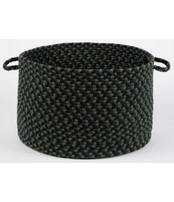 Rhody Mayflower Verdant / Spruce MF23 18 in. X 12 in. Basket Braided Rug