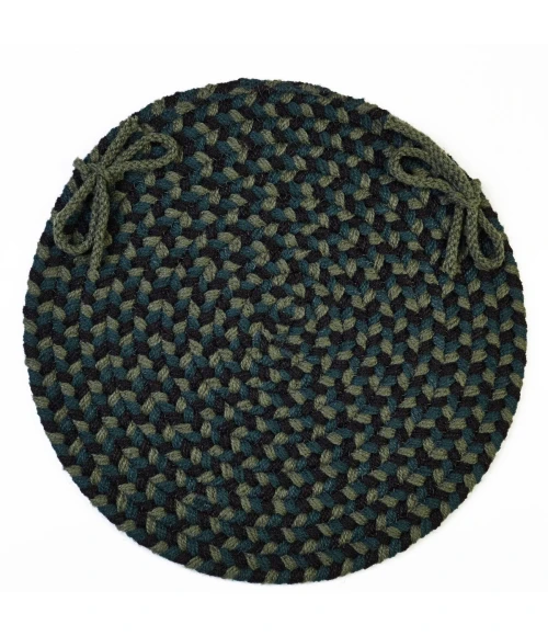 Rhody Mayflower Verdant / Spruce MF23 15 in. X 15 in. Chair Pad Rug