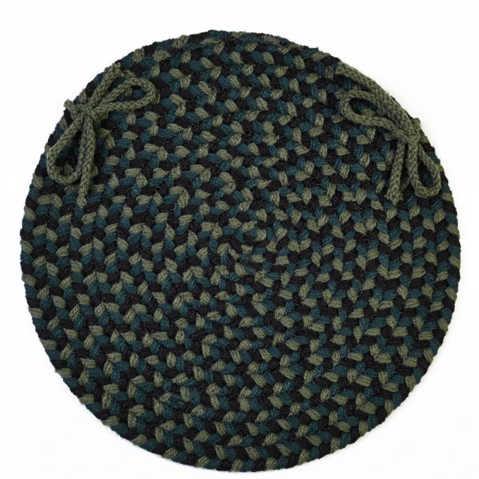 Rhody Mayflower Verdant / Spruce MF23 15 in. X 15 in. Chair Pad Set-of-4 Rug