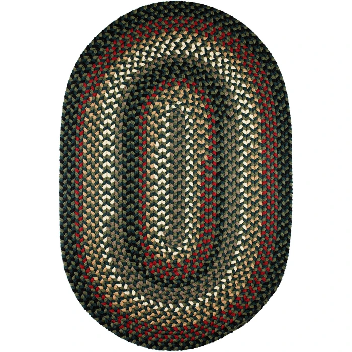 Rhody Mayflower Verdant / Spruce MF23 2 ft. X 3 ft. Oval Rug