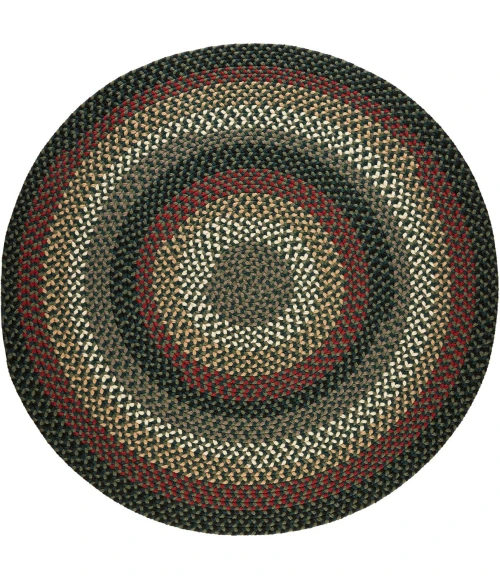 Rhody Mayflower Verdant / Spruce MF23 6 ft. X 6 ft. Round Rug
