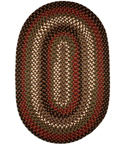 Rhody Mayflower Brown Fudge MF33 4 ft. X 6 ft. Oval Braided Rug
