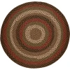 Rhody Mayflower Brown Fudge MF33 8 ft. X 8 ft. Round Braided Rug