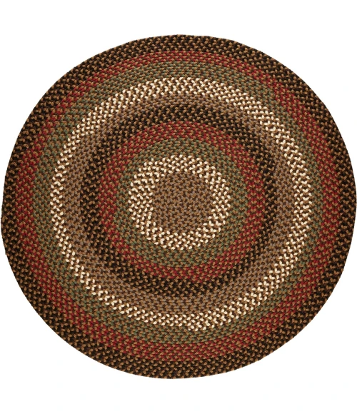 Rhody Mayflower Brown Fudge MF33 8 ft. X 8 ft. Round Rug
