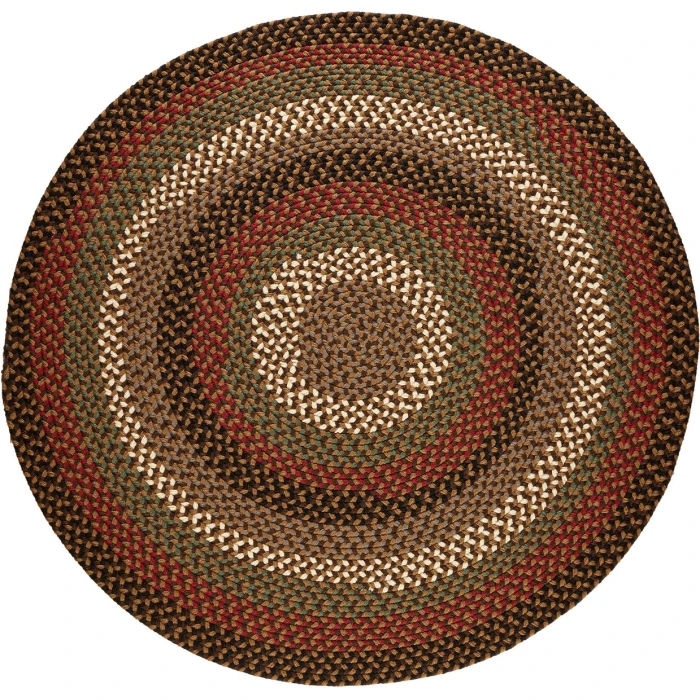 Rhody Mayflower Brown Fudge MF33 4 ft. X 4 ft. Round Rug