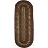 Rhody Mayflower Brown Fudge MF33 2 ft. X 8 ft. Oval Runner Braided Rug