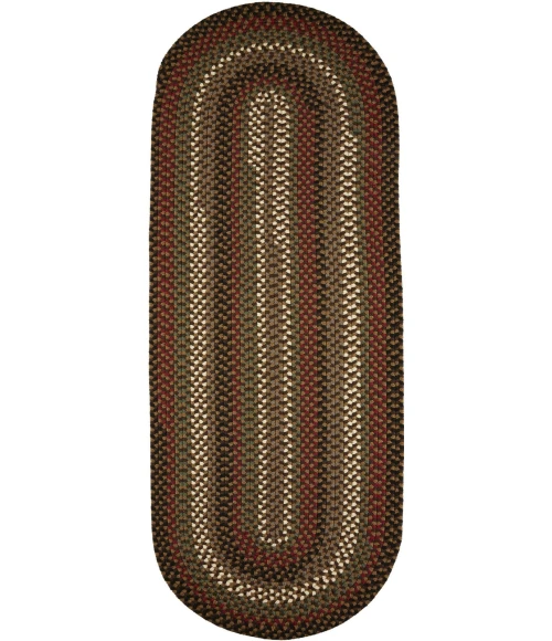 Rhody Mayflower Brown Fudge MF33 2 ft. X 4 ft. Oval Runner Rug