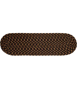Rhody Mayflower Brown Fudge MF33 8 in. X 28 in. Stair Tread Set-of-13 Braided Rug