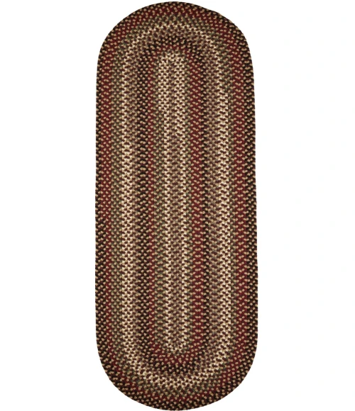 Rhody Mayflower Sangria MF43 2 ft. X 8 ft. Oval Runner Rug