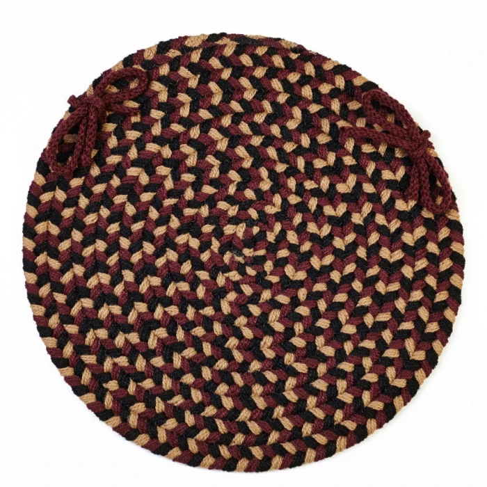 Rhody Mayflower Sangria MF43 15 in. X 15 in. Chair Pad Set-of-4 Rug
