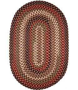 Rhody Mayflower Sangria MF43 3 ft. X 5 ft. Oval Braided Rug